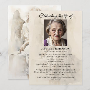 Celebration of Life Invitation Angel Memorial