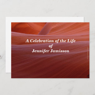 Celebration of Life Invitation Golden Canyon Swirl