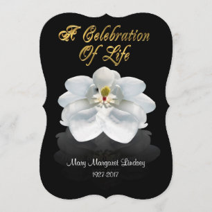 Celebration of life Invitation magnolia