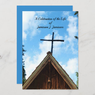 Celebration of Life Invitation, Old Country Church Invitation