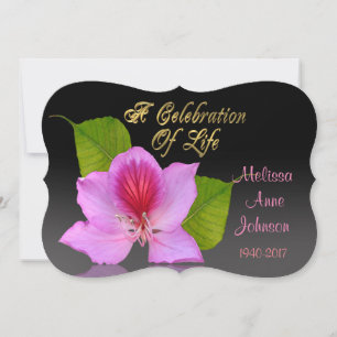 Celebration of life Invitation Orchid