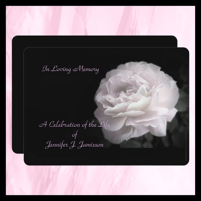 Celebration of Life Invitation Pale Pink Rose (Creator Uploaded)