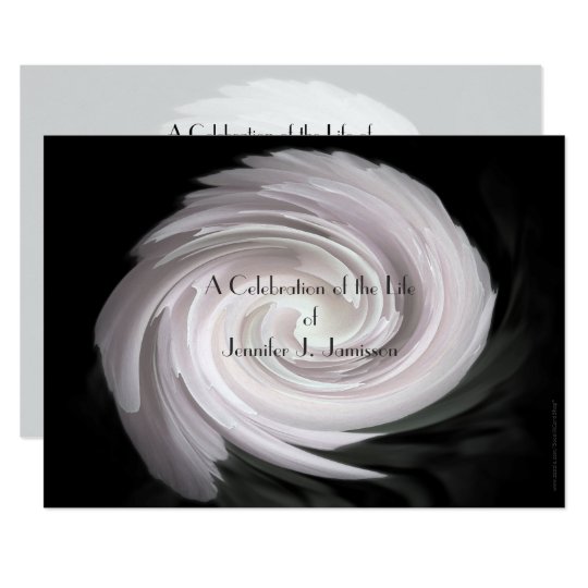 Celebration of Life Invitation Pale Pink Swirl