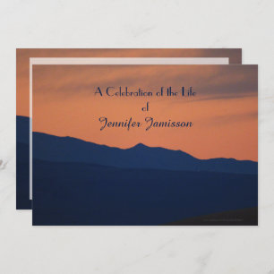 Celebration of Life Invitation, Simple Sunset Invitation