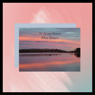 Celebration of Life Invitation Sunset Fisherman