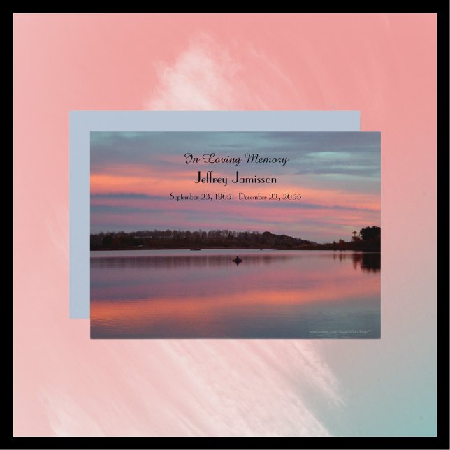 Celebration of Life Invitation Sunset Fisherman (Creator Uploaded)