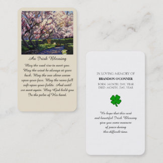 Celebration of Life Irish Blessing Prayer Card