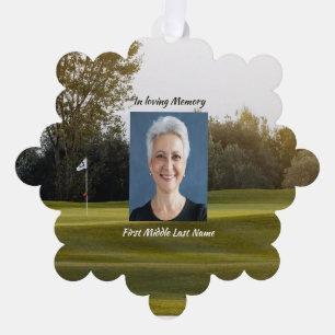 Celebration of Life Keepsake Golf Course Golfing Tree Decoration Card