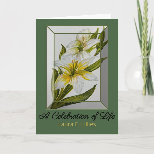 Celebration of Life Lilies Watercolor Program (Front)