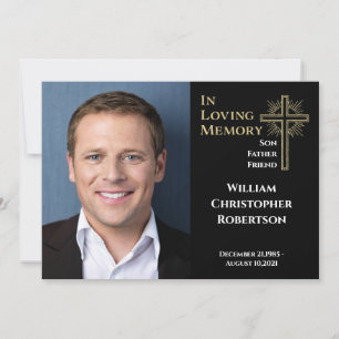 Celebration of Life Loving Memory Funeral Memorial Invitation