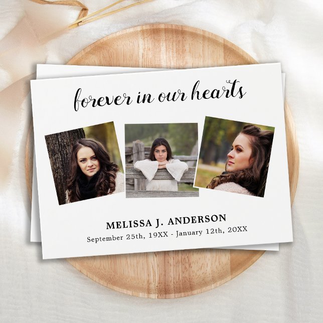 Celebration of Life Memorial 3 Photo Prayer Cards (Creator Uploaded)