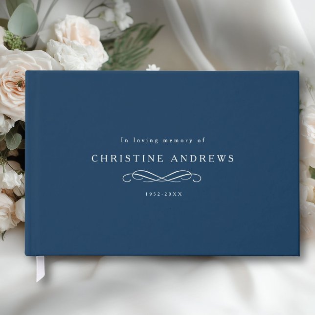Celebration of Life Memorial–Elegant Minimal Blue Guest Book (Celebration of Life Memorial–Elegant Minimal Blue Guest Book)