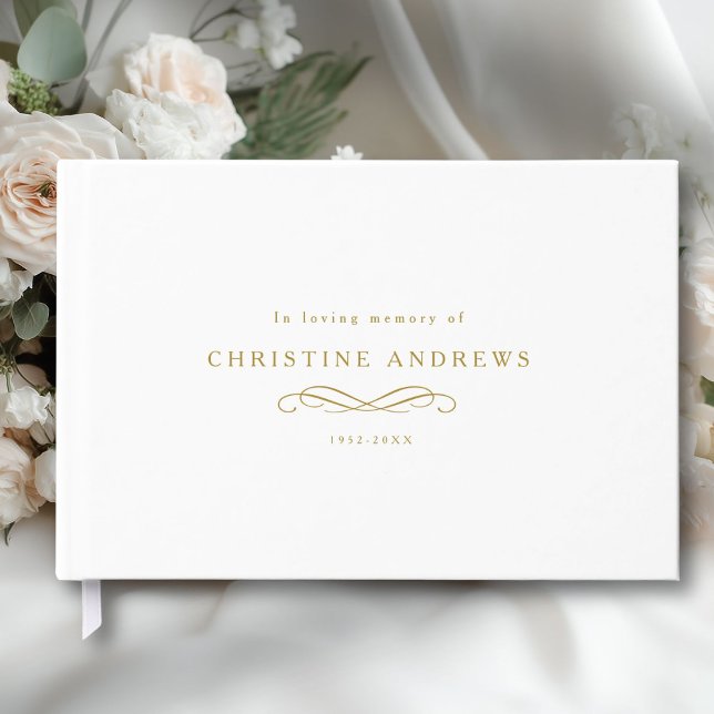Celebration of Life Memorial–Elegant Minimal White Guest Book (Celebration of Life Memorial–Elegant Minimal White Guest Book)