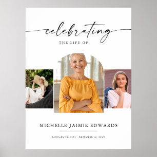 Celebration of Life   Memorial Funeral Photo Poster