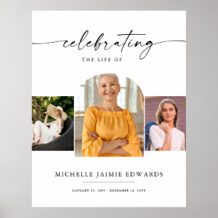 Celebration of Life   Memorial Funeral Photo Poster