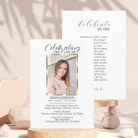 Celebration of Life Memorial Gold Photo & Poem