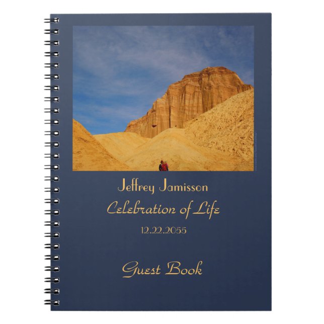 Celebration of Life, Memorial Guest Book, Hiking Notebook (Front)