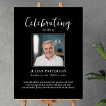 Celebration of Life Memorial Photo Black Custom Acrylic Sign<br><div class="desc">Celebrate your loved one's life with this beautiful acrylic sign featuring his/her photo and your custom text. Just click edit/personalise to easily change the background colour to suit your needs.</div>