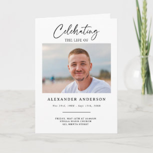 Celebration of Life Memorial Photo Funeral Program