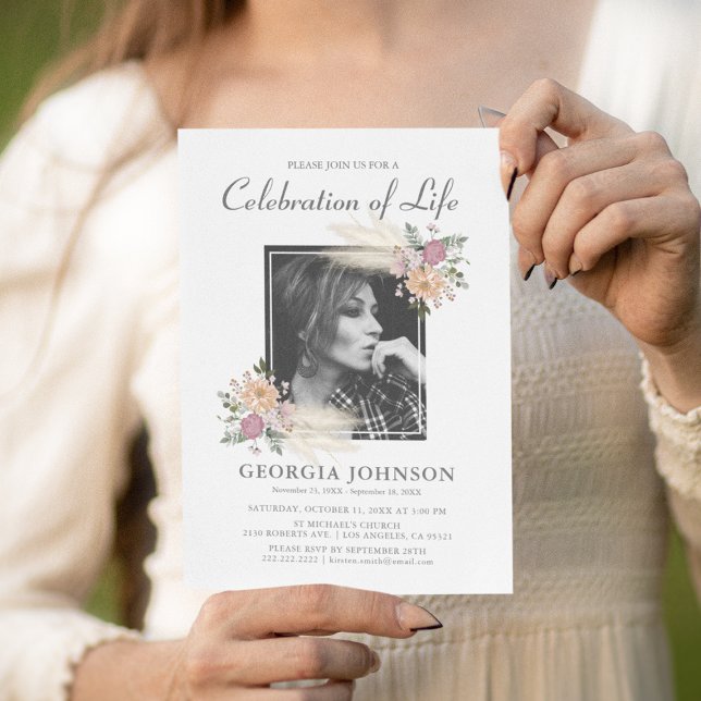 Celebration of Life | Memorial Photo Invitation (Creator Uploaded)