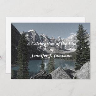 Celebration of Life Memorial Service Mountain Lake Invitation