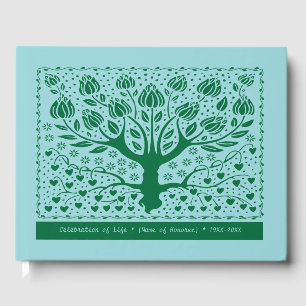Celebration of Life Memorial Vintage Tree of Life Guest Book