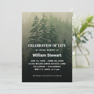 Celebration of Life   Modern Funeral Invitation