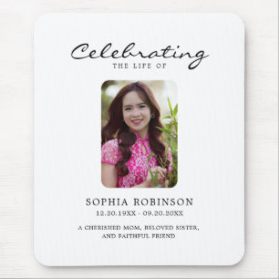 Celebration Of Life Modern Memorial Keepsake Mouse Pad