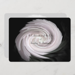 Celebration of Life Modern Pale Pink Swirl Invitation
