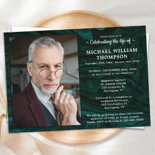 Celebration Of Life Modern Personalised Photo Invitation