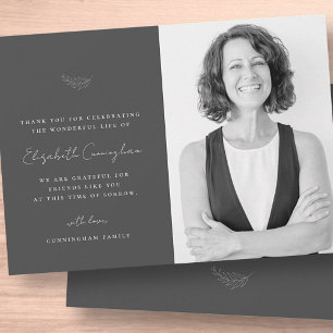 Celebration of Life Modern Simple Minimalist Photo Invitation