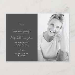 Celebration of Life Modern Simple Minimalist Photo Postcard