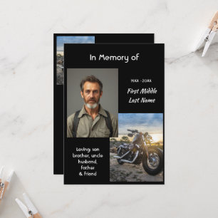 Celebration of Life Motorcycle Biker Chopper Invitation