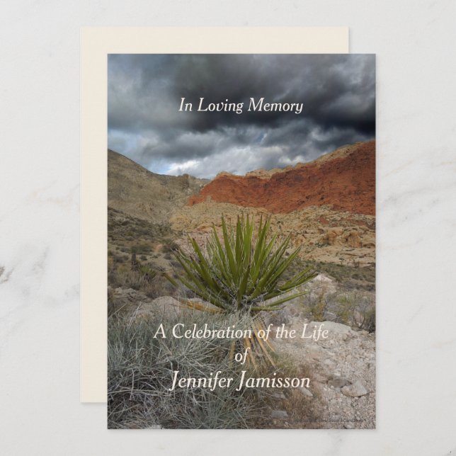 Celebration of Life, Mountain Storm, Desert Invitation (Front/Back)