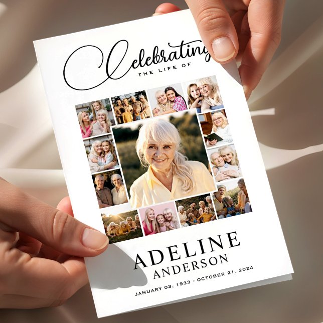Celebration of Life Obituary Photo Bifold Funeral Flyer (Creator Uploaded)