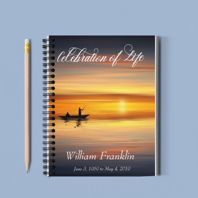 Celebration of Life Ocean Sunset Lake Guest Book (Creator Uploaded)