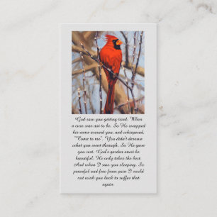 Celebration of Life Oil Cardinal Sympathy Card