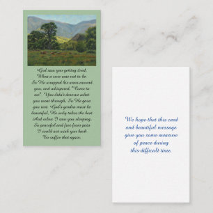 Celebration of Life Oil Painting Memorial Card