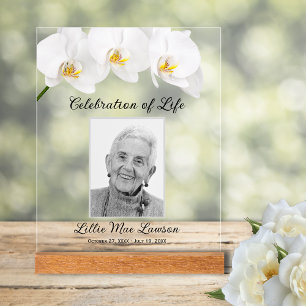 Celebration of Life Orchids Acrylic Sign