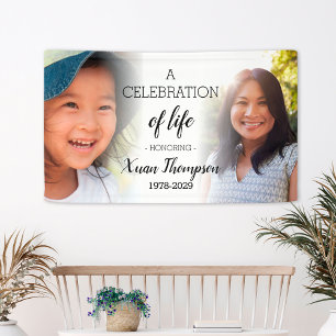 Celebration Of Life Personalised Memorial Photo Banner