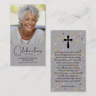 Celebration of Life Photo Bookmark Prayer Card
