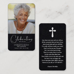 Celebration of Life Photo Bookmark Prayer Card