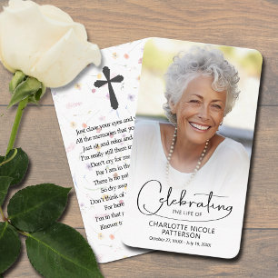 Celebration of Life Photo Bookmark Prayer Card