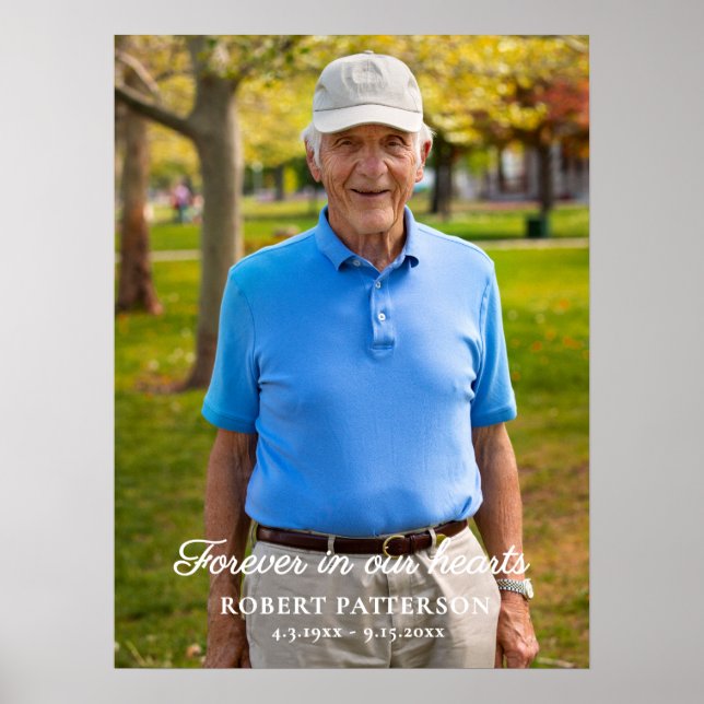 Celebration of Life Photo Downloadable Funeral Poster (Front)