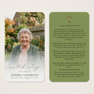 Celebration of Life Photo Funeral Catholic Prayer
