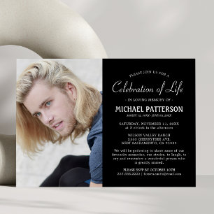 Celebration of Life Photo Funeral Invitation