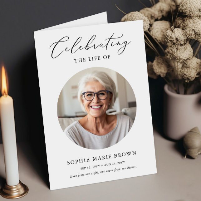 Celebration Of Life Photo Funeral Memorial Program (Creator Uploaded)