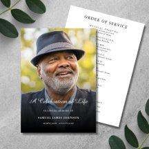 Celebration of Life Photo Funeral Program