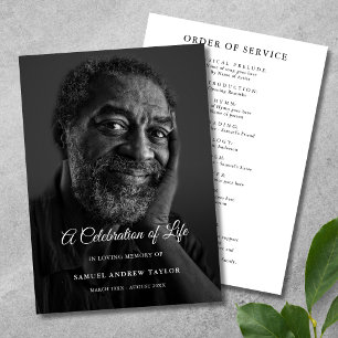 Celebration of Life Photo Funeral Program