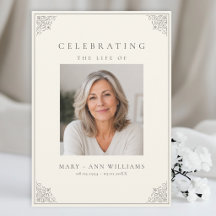 Celebration of Life Photo Funeral Sympathy Card